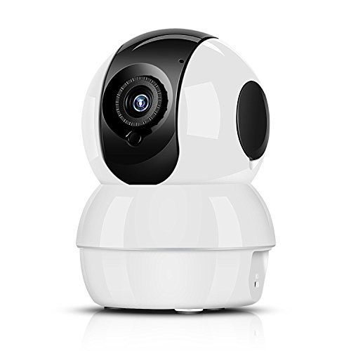 Preisvergleich Produktbild 1080P Überwachungskameras, 2 Megapixel Überwachungskameras Nachtsicht Überwachung Netzwerk Kameras Heimüberwachung Wireless mit Android IOS (iPad iPhone) Allgemeine Gerät kompatibel, geeignet für Pflege Haustier Aufenthalt Guardian Kamera Überwachungskamera, von Hommie, Weiß