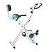 Klarfit Azura • Ergometer • Heimtrainer • Fitness-Bike • Cardio-Bike • Trainingscomputer • Pulsmesser • 8-stufig verstellbarer Widerstand • 3 kg Schwungmasse • optional: Rückenlehne & Seitenhalterung • ergonomischer Sattel • max. 100kg • weiß-blau