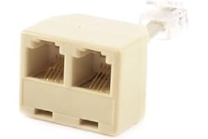 NIDONE Deux Voies Téléphone Splitter Téléphone Adapter Convertisseur BT RJ11 Plug Masculin à Dual BT RJ11 Femme Téléphone Adaptateur