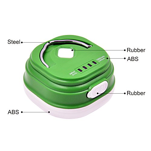 LED Campinglampe Zeltlampe Arbeitsleuchte Dimmbar USB Aufladbar Tragbar mit 2.5W LED, 1900mAh Lithium ionen Akku und Starke Magneten von Enuotek - 5