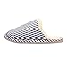 Produktbild Unisex Winter Hausschuhe Dasongff Kurze Plüsch Futter Anti-Rutsch-Sohle Slip Weich & Warm Gestreift Filzpantoffeln On House Schuhe Indoor Outdoor Pantoffeln fur Herren Damen