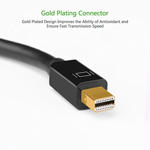 UGREEN Mini Displayport auf hdmi Adapter Thunderbolt auf Vga 2 in 1 HDTV Konverter 1080P für Apple Mac Book, MacBook Pro, MacBook Air, Mac Mini und iMac,Microsoft Surface Pro/ Pro 2/ Pro 3, Thinkpad X1/ Carbon/ Touch/ Helix Schwarz - 7