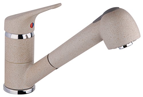 Single Hole Mixer Tap With Pull Out Spray Kitchen Sink 42sn568pisu Series Rodi Code – piralla S.R.L. – LACQUERED FINISH Granite Sand.