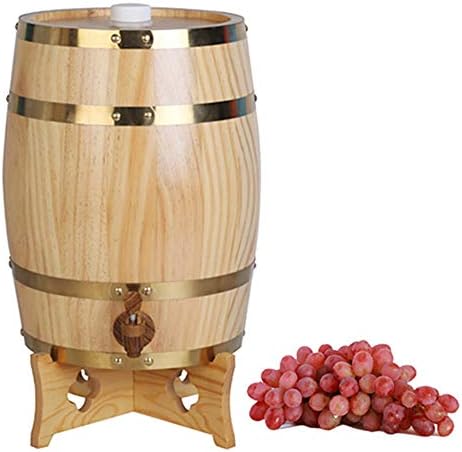 5L/10L Vertical Style Oak Wine Barrel, Grape Red Wine Barrel Wooden White Wine Barrel Wooden Barrel Decorative Inner Barrel,Natural,10Liter
