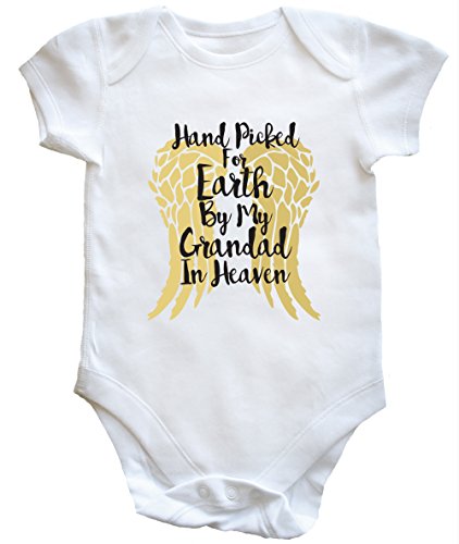 HippoWarehouse Hand picked for earth by my grandad in heaven baby vest boys girls