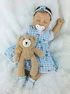 AVANI DOLL Eve,Lifelike Doll Realistic Newborn Baby Doll,18 inch Lovely Sleeping Vinyl Girl Doll Handcrafted in Weighted Cotton Body