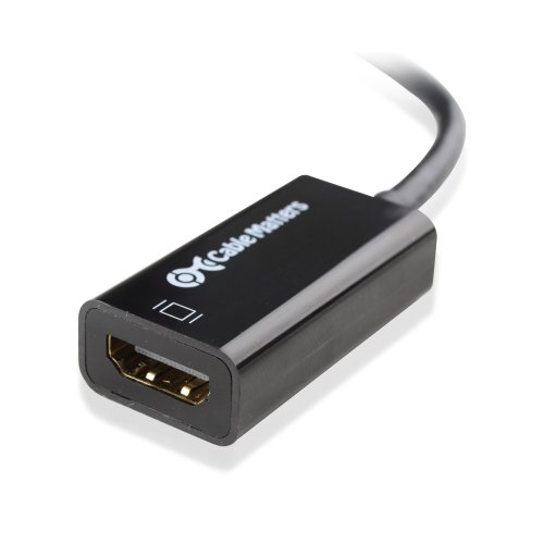 Cable Matters® Gold überzogene Mini Displayport (Thunderbolt™ Port kompatibel) auf HDMI Mann zum weiblichen Adapter in Schwarz - 5