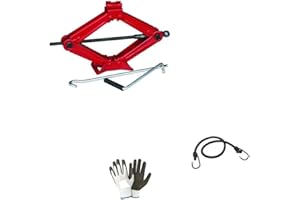 MOTO SPORT MONDO COMPATIBLE AVEC NISSAN QASHQAI CRIC PANTOGRAPHE AVEC TIGE TOURNANTE CRICK POUR LEVAGE Pneus de voiture avec poignée et base en acier universel jusqu'à 2 tonnes