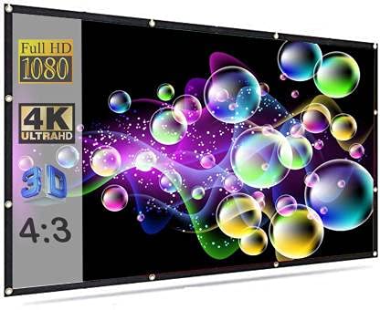 Savsol 2023 Upgraded 79 Inch Projector Screen, 4K HD 16:9 Portable Foldable Anti-Crease Indoor Outdoor for Home, Office, Classroom (Width 170.18 cm x 106.68 cm Height)