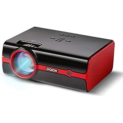 Proyector Paick Vídeo Proyector 2200 Lúmenes Multimedia LED Proyector de Cine en casa Compatible con HD 1080p HDMI VGA AV USB TF teléfono inteligenteTV