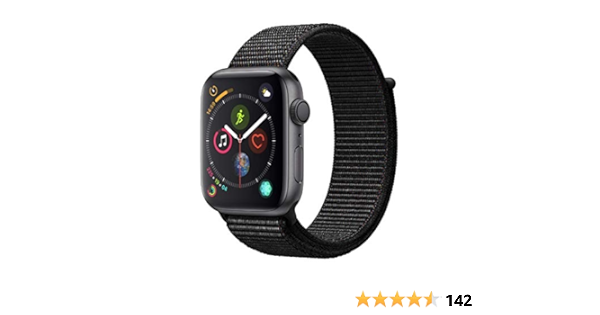 Apple Watch Series 4 (GPS, 44mm) - Space Grey Aluminium Case with Black  Sport Loop : Amazon.co.uk: Electronics \u0026 Photo