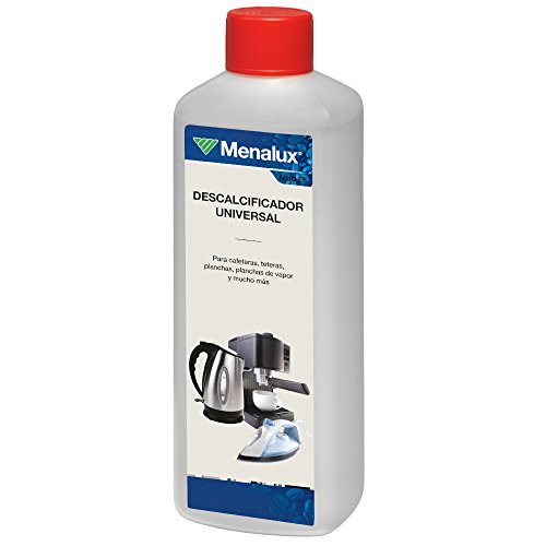 Menalux Mudes Descalcificador universal para todo tipo de cafeteras, planchas, centros de planchado y hervidores de agua, Gris