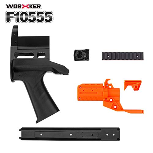 Preisvergleich Produktbild JohnJohnsen ARBEITSKRAFT 3D No.128 JSSAP SMG Frontseiten-Schlauch-Kit + 25cm Kunststoff-Gewinderohr Modifizierte Laufverlängerung geeignet für Nerf Stryfe (Black & orange)