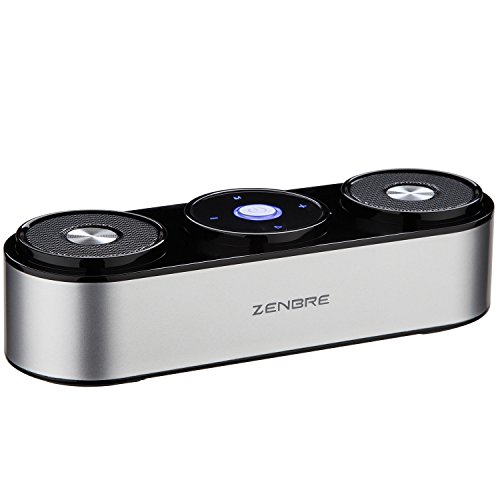 ZENBRE Altavoz Bluetooth  Z3 10W Altavoz Inal  mbrico Port  til hasta 20 Horas de Reproducci  n  Parlante para Computadora Dual-Driver con Potentes Graves Incluidos  Plateado 