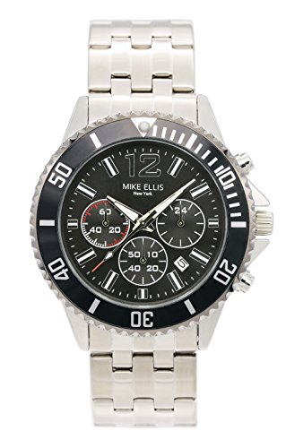Mike Ellis New York Herren-Armbanduhr RaceTime Analog Quarz Edelstahl SM2907A1 Mike Ellis New York Herren-Armbanduhr RaceTime Analog Quarz Edelstahl SM2907A1