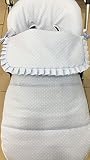  Saco silla bugaboo camaleon 2 y 3 pique celeste con topos blancos
