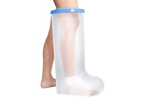 Bukihome Shower Watertight Foot Protector, Adult Leg Cast Covers, Extra Large Capacity for 268 Pounds Adult Thigh Tension & Super Waterproof Leg Protector