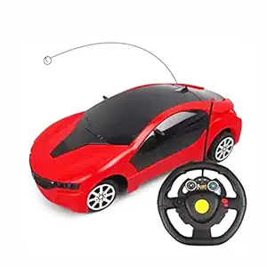 World Shopper Steering Remote Control Plastic Lighting Radio Control Electric Racing Car Boys Toy Kids Gifts (Multi Color)