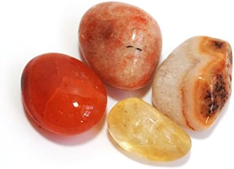 Reiki Energy Charged 'Sacral Chakra' Healing Crystal Tumble Stone Gift Set