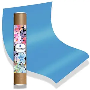 Royalkart 4.5ft x 2.2ft PVC Backdrops for Photography Waterproof | Flatlay Photography Backdrops for Product Photoshoots (Blue)