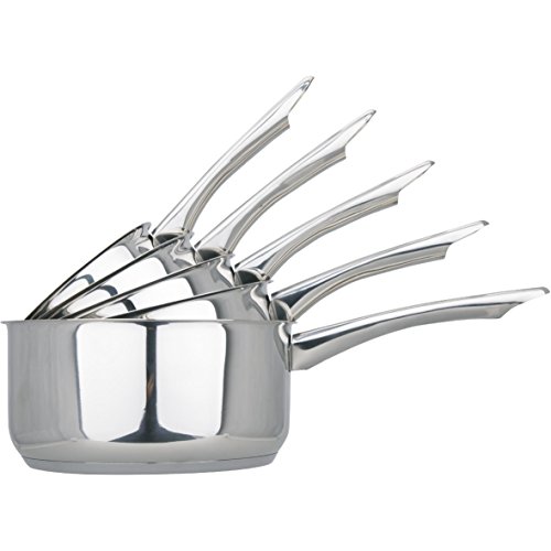 Kamberg - 0008075 - Set 5 Casseroles 12 / 14 / 16 / 18 / 20 cm - Acier Inoxydable Haute Qualité - Poignée anti chaleur Inox - Tous feux dont induction