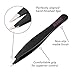 ACEVIVI Black Slanted Flat Tip Stainless Steel Hair Eyebrow Tweezer Tool Set - FREE Leather Case