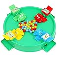 Fun Express Hungry Frog Game - 4 Players - Eat The Beans - Multiplayer Board Game for Kids & Family - Includes Frogs, Beans, Plate