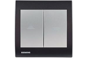 SIEMENS Interrupteur Volet Roulant Silver Delta Iris + Plaque basic Anthracite