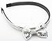 Set of 2 Black and Silver Sequinned Alice Bands With Bow Accessories by Zest