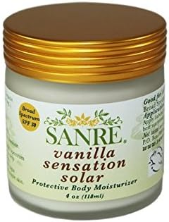 SanRe Organic Skinfood - Vanilla Sensation - Organic Nourishing Body Moisturiser For All Skin Types - SPF 30