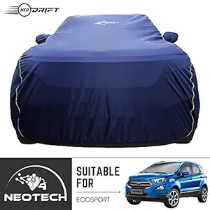 NEODRIFT 'NeoTech' Blue Car Body Cover for Ford EcoSport (100% Water Resistant, Tailored Fit, All-Weather Protection, Multi-Layered & Breathable Fabric) (Model Year: 2018-2021)