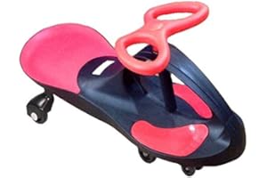 REXCO SWING CAR RIDE ON SWIVEL SCOOTER CHILDRENS TOY KIDS WIGGLE GYRO TWIST & GO XMAS GIFT (Black)