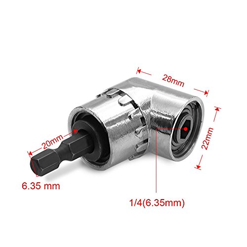 FANGXIN 1/4 Zoll 105° Winkelschrauber Winkelschraubendreher Winkelgetriebevorsatz Akkuschrauber - 5