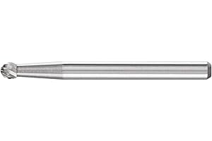 PFERD TOOLS HM-Frässtift, Kugelform KUD, Zahnung 3 PLUS, Frässtift-ø 3mm, Schaft-ø 3mm, Länge 33mm, 21211083 – für universelle Anwendungen auf den wichtigsten industriell verwendeten Werkstoffen