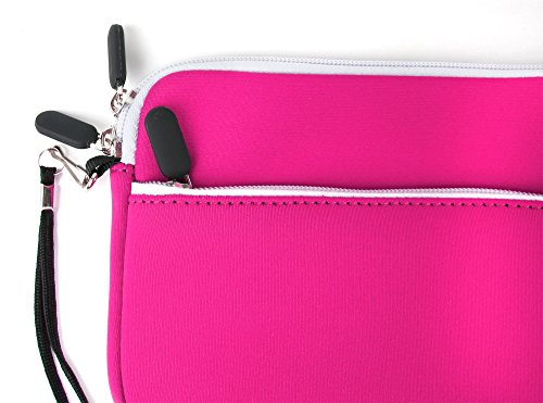 Robuste Schutz-Tasche mit Zubehörfach in Pink und Auto-Ladegerät mit Micro-USB für 5″ und 7″ Vtech Max Kinder-Tablets - 4
