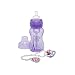 Dr Browns 240ml Bottle & Soother Gift Pack, Purple