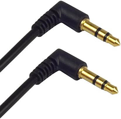 VERY SHORT 25cm to 30cm Car AUX GOLD PLATED 3.5mm Jack to 3.5mm BOTH ANGLE M/M MP3 iPod iPhone Samsung Android Phone Lead Male to Male NEW by Pasha81