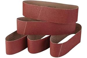 ZIVISK 10 x paski szlifierskie, 320/400/600/800/1000, drobna ziarnistość, narzędzie do szlifierki taśmowej do obróbki drewna, polerowania metalu, paski szlifierskie z tlenku glinu, 5 sztuk