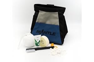 ‎MANTLE CLIMBING EQUIPMENT MANTLE climbing equipment Boulderbag als Set mit Chalkball, Tape, Handcreme & Boulderbrush oder Einzel [Einzel oder Set]