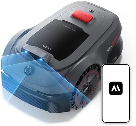 MOVA ViAX 500 Robot Tagliaerba, Copertura 600 m², Mappatura senza RTK e Assistita dall'IA, LiDAR 360° + Doppia Visione AI, Evitamento Intelligente degli Ostacoli, Percorso a Forma di U