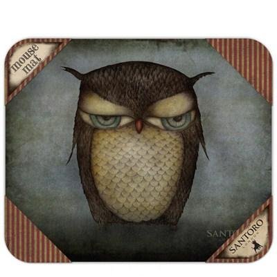 Mouse Mat - Grumpy Owl Santoro s Eclectic Mouse Mat - Grumpy Owl Santoro s Eclectic