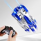 COOLE SCHEINWERFER & RÜCKLEUCHTEN - Intelligente LED Lichter, die sich automatisch ändern je nachdem wie Sie fähren. Zwei Scheinwerfer schalten sich an, wenn der Wandkletterer vorwärts fährt. Und die beide Rücklichter schalten sich an, wenn der Wandkletterer rückwärts fährt. Bei linker Bewegung gehen die linken Lichter an, und wenn der RC Auto rechts fährt, gehen die rechten Vorderlichter an.