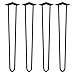 Produktbild HENGMEI 4x71cm Haarnadel Tischbeine Tischkufen Tischgestell mit 2 Stangen inklusive Freie Bodenschoner für Kaffeetisch, Tisch und Schreibtisch, Schwarz (71cm)