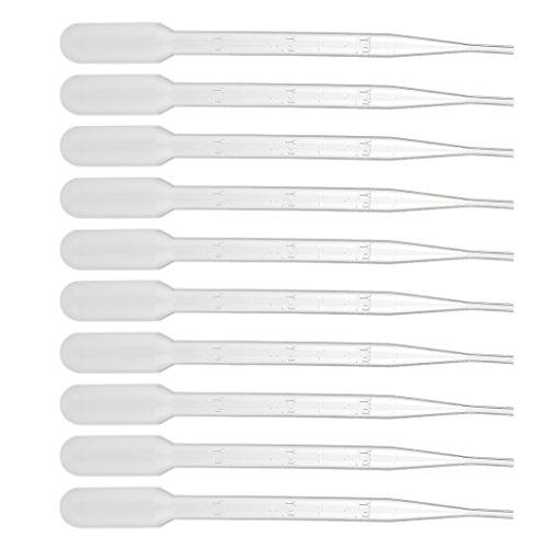 MagiDeal 10PCS 3ml Disposable Polyethylene Eye Dropper Transfer Graduated Pipettes