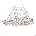 ILOVEDIY 10pcs Rhinestones Crystal Hair Pins for Buns Bridal Weddings Hair Accessories (White)