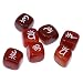 Baoblae Pack of 7 Engraved Red Agate Reiki Chakra Healing Crystal Cubes Stone Gemstone RS.1000.00