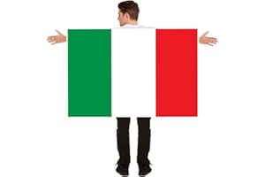 HPMAISON 90 x 150 cm Bandiera Italiana Bandiere Italian Flag Indossabile Italia Mantello FAN Italiana 3x5 ft Pallone da Calcio con Decorazioni con Maniche per Parata Accessori per Feste Eventi Sportivi