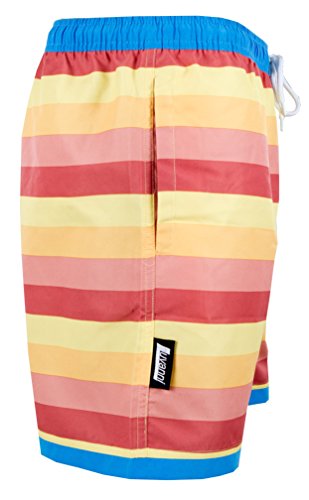 LUVANNI Herren Badeshorts Beachshorts Boardshorts Badehose gestreift - 5