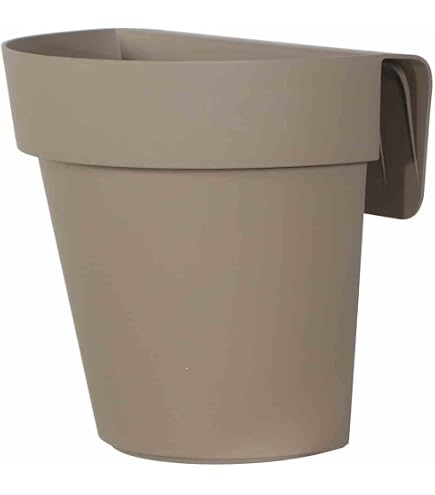 EURO3PLAST Macetero de plástico 27x36 cm color Gris Antracita EURO3PLAST Macetero de plástico 27x36 cm color Gris Antracita
