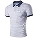 Produktbild Herren Shirts, manadlian 2017 New Father 's Day Herren Slim Sport Short Sleeve Casual Polo Shirt T-Shirts Baumwolle Tee Tops für Geschenk, weiß, M
